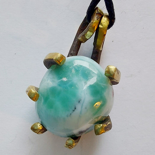 Larimar Ciondolo Piccolo in Ottone